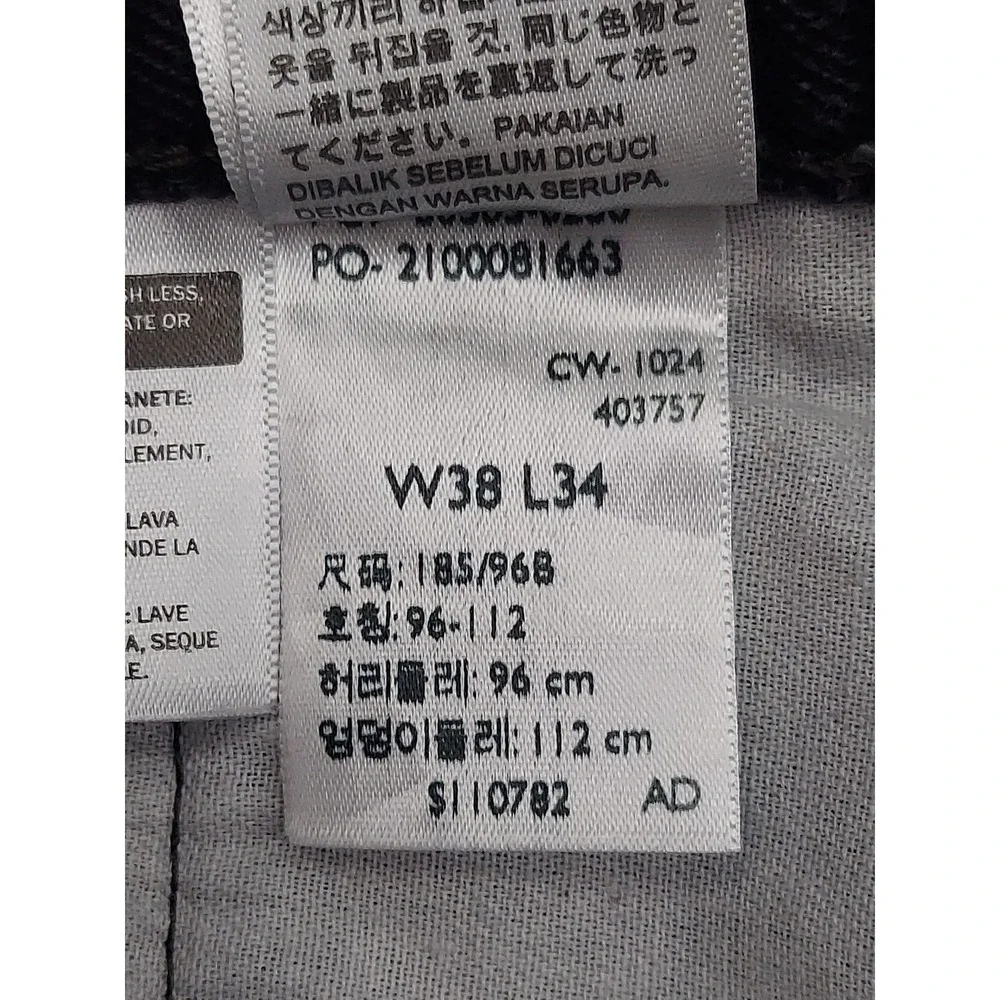 LOT of 2 LEVIS 505 Jeans Mens 38x34 Blue Black Denim Regular Fit Straight Leg